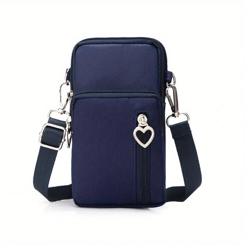 Nylon Zipper Phone Bag Coin Purse Small Shoulder Bag