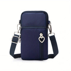 Nylon Zipper Phone Bag Coin Purse Small Shoulder Bag