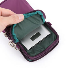 Nylon Zipper Phone Bag Coin Purse Small Shoulder Bag