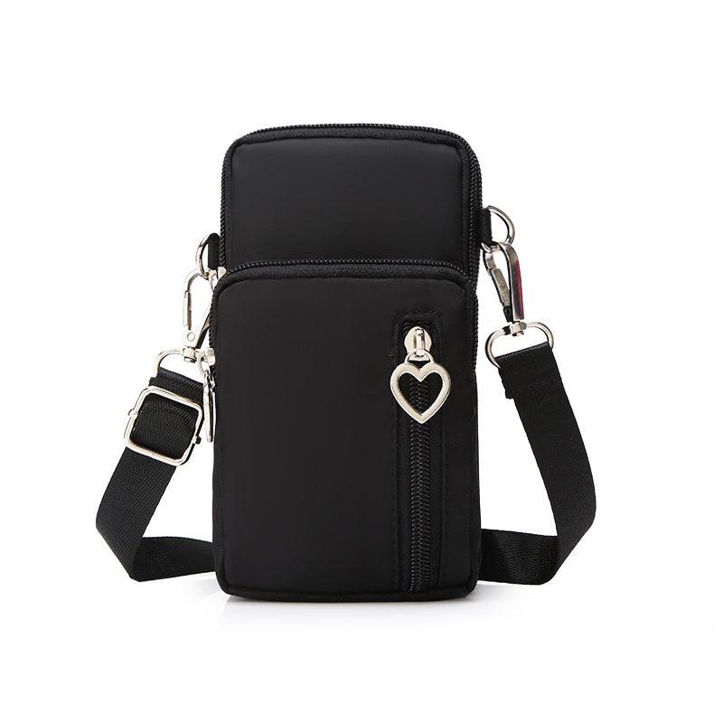 Nylon Zipper Phone Bag Coin Purse Small Shoulder Bag