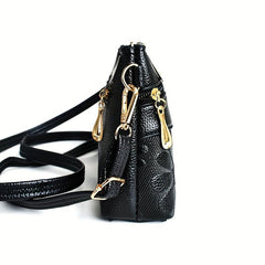 Flower Embossed Crossbody Bag for Women