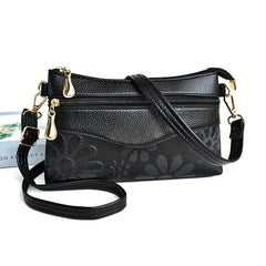 Flower Embossed Crossbody Bag for Women