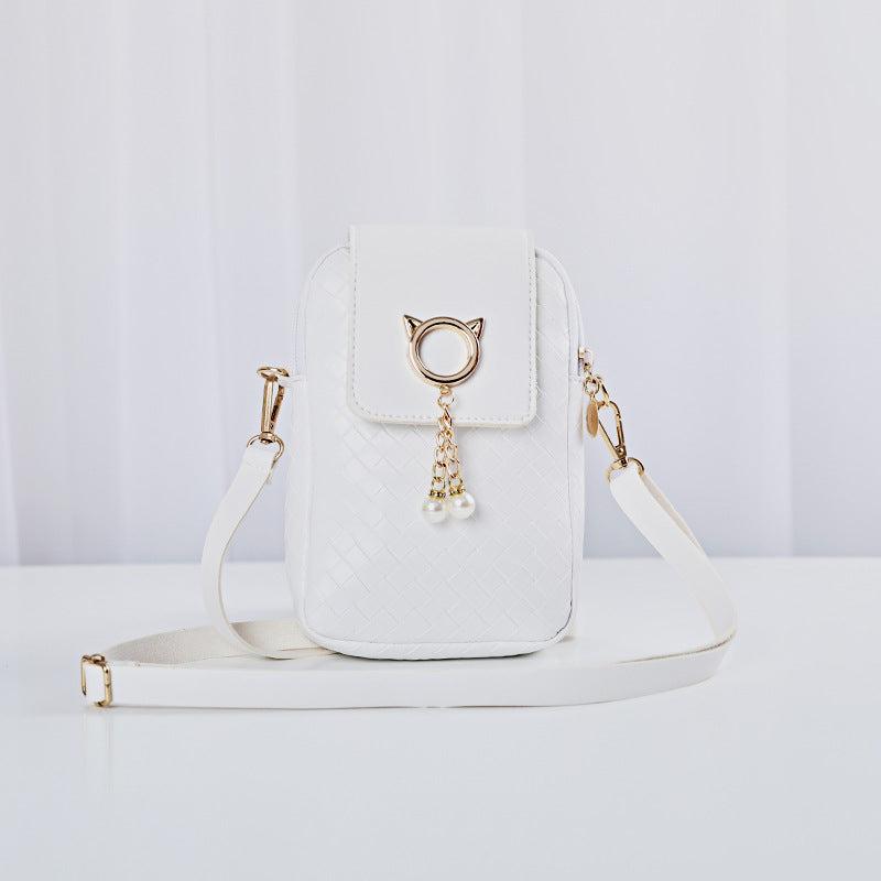 Classic Braided Crossbody Bag Solid Shoulder Bag