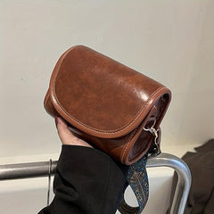 Faux Pearl Retro Style Crossbody Bag Flap Square Bag