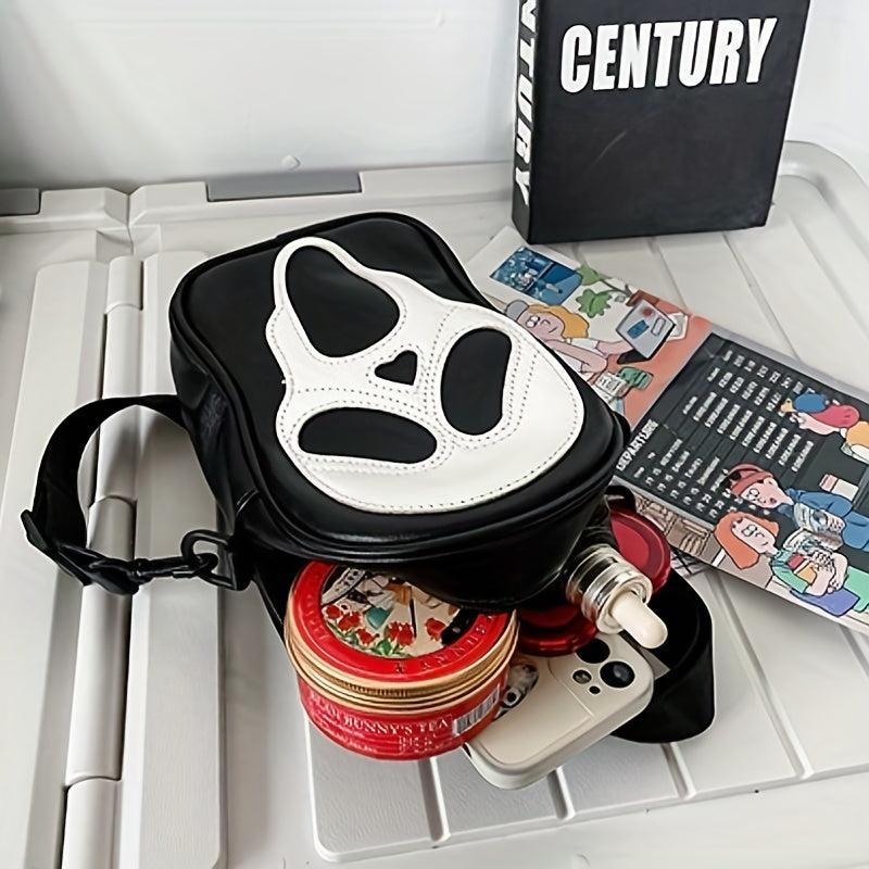 Ghost Halloween Crossbody Bag Funny Skull Shape Shoulder Bag