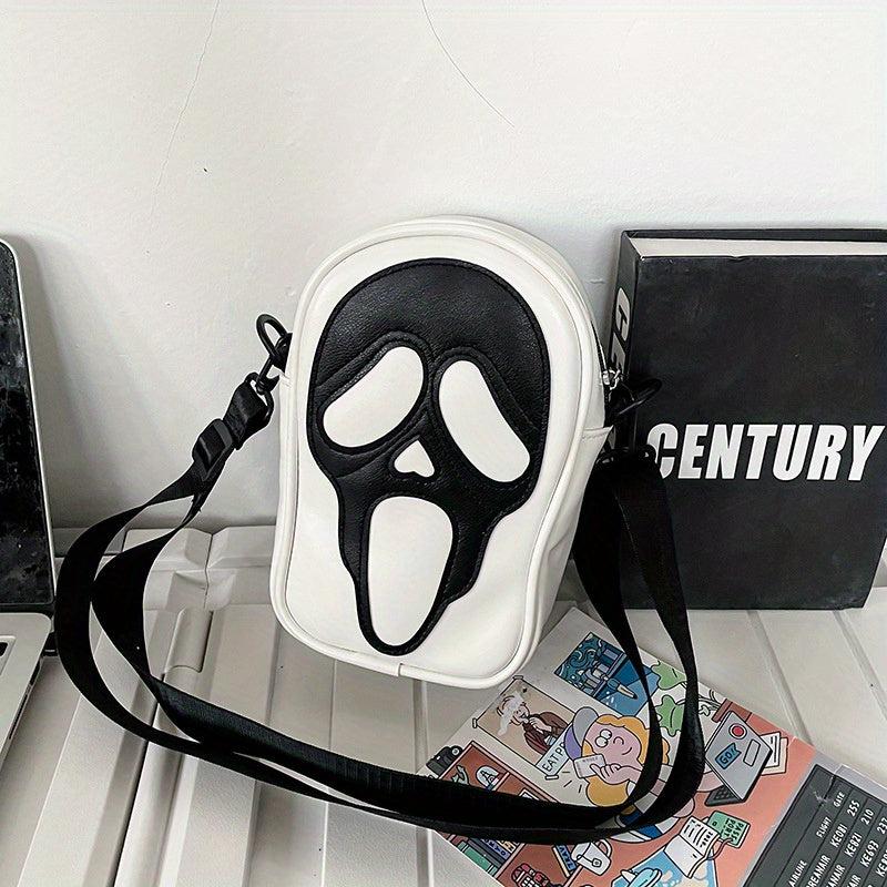 Ghost Halloween Crossbody Bag Funny Skull Shape Shoulder Bag