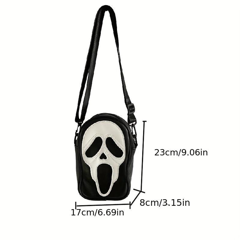 Ghost Halloween Crossbody Bag Funny Skull Shape Shoulder Bag