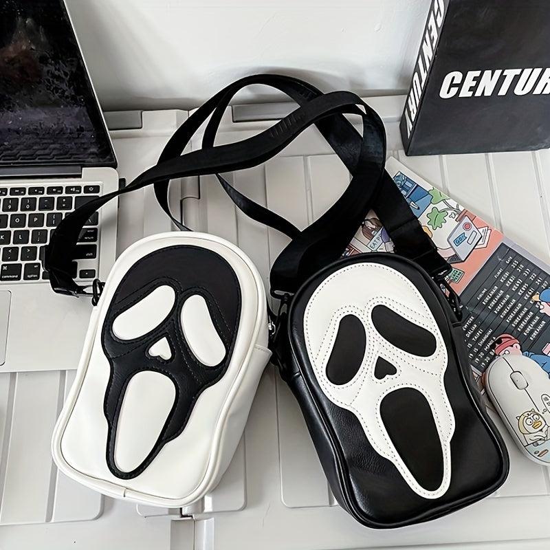 Ghost Halloween Crossbody Bag Funny Skull Shape Shoulder Bag