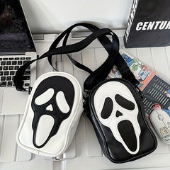 Ghost Halloween Crossbody Bag Funny Skull Shape Shoulder Bag
