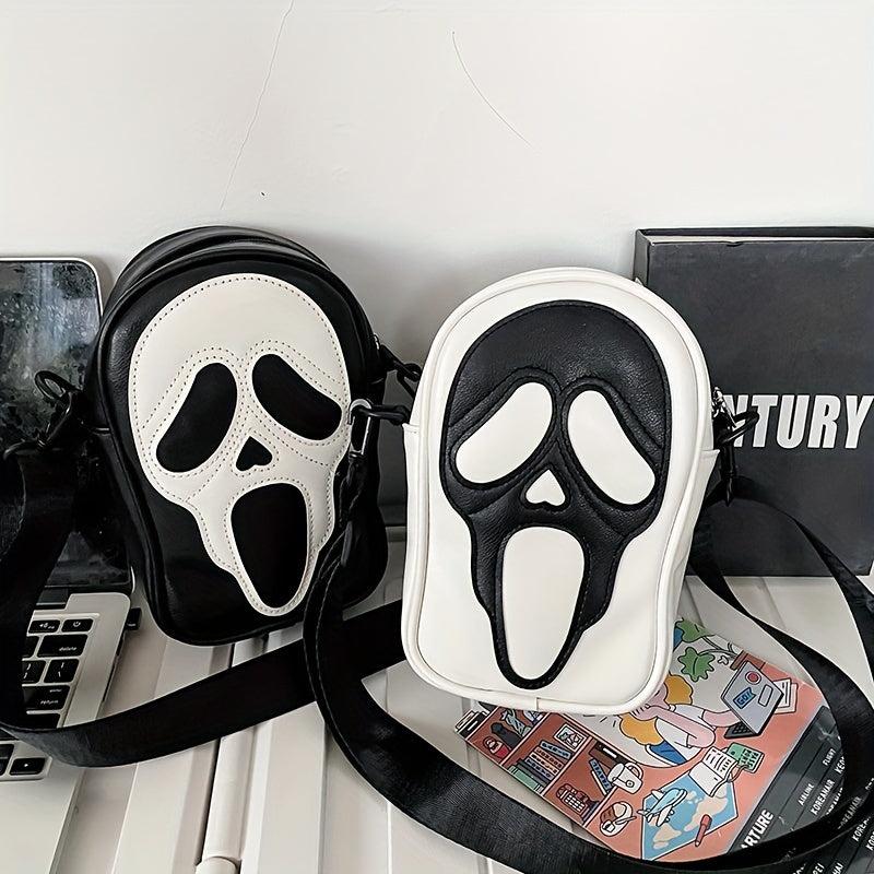 Ghost Halloween Crossbody Bag Funny Skull Shape Shoulder Bag