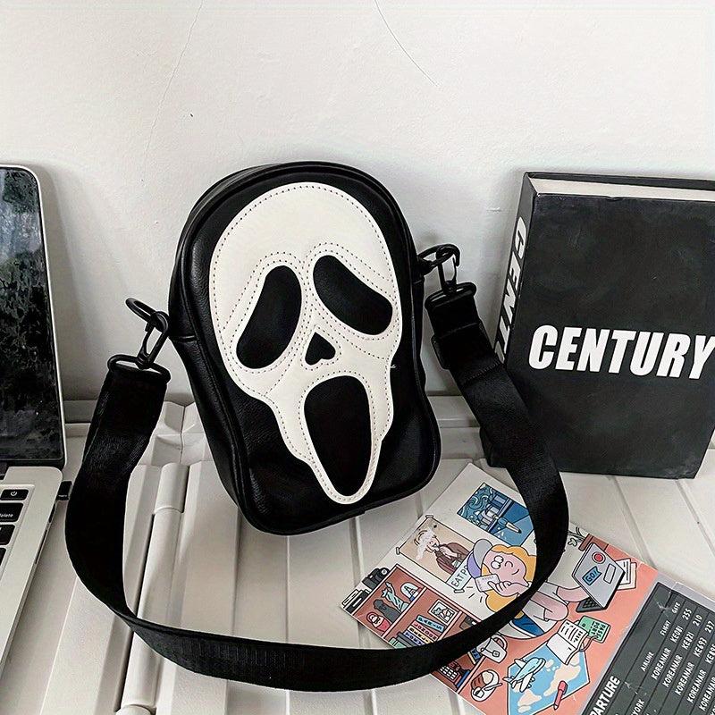 Ghost Halloween Crossbody Bag Funny Skull Shape Shoulder Bag