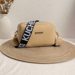 Minimalist Square Shoulder Bag All Match Crossbody Bag With Wide Strap Purse