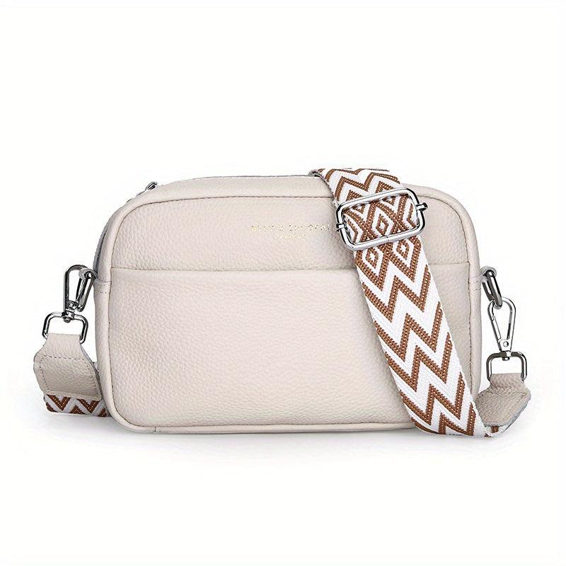 Small Leather Crossbody Bag for Women Square Purse