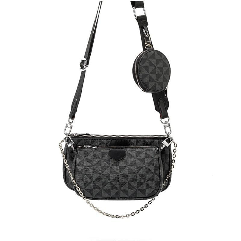 Geo Pattern Crossbody Bag with Coin Purse