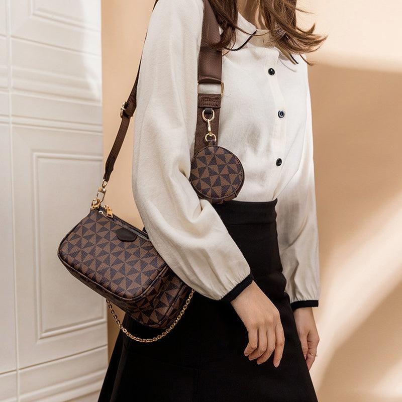 Geo Pattern Crossbody Bag with Coin Purse
