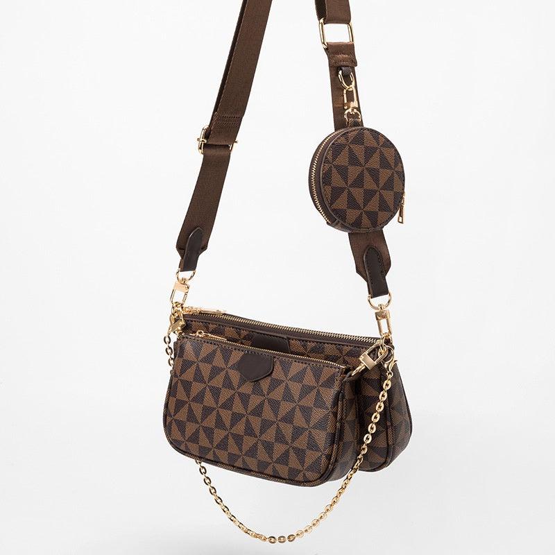 Geo Pattern Crossbody Bag with Coin Purse