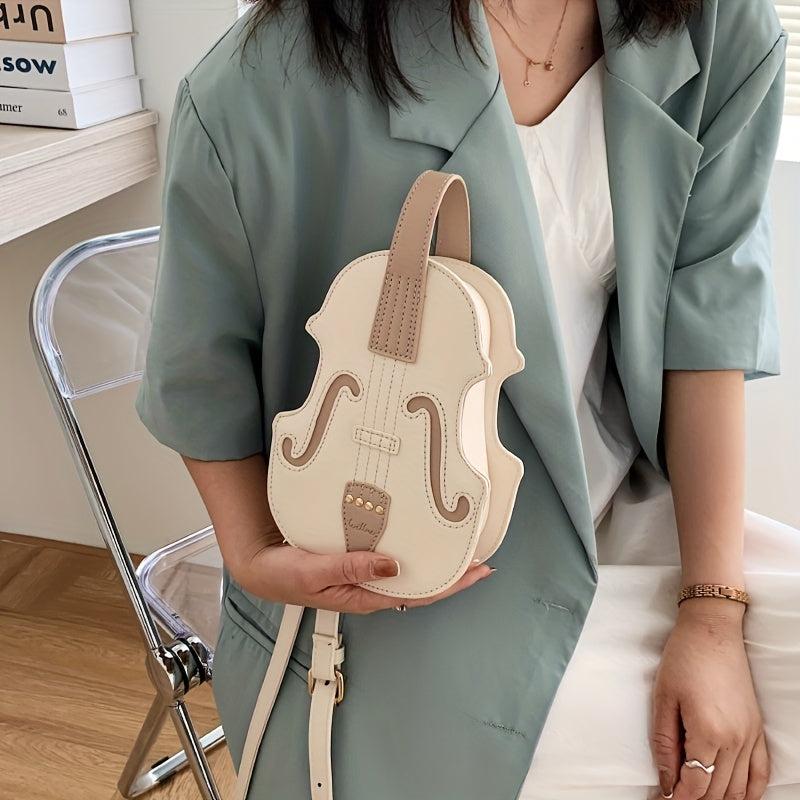 Violin Satchel Bag Shoulder Bag All Match Stylish Bag For Shopping