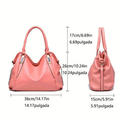 Faux Leather Tote Hand Bag Women's Shoulder Hobo Purse