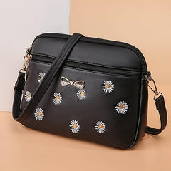 Classic Daisy Embroidery Shoulder Bag All Match Crossbody Bag