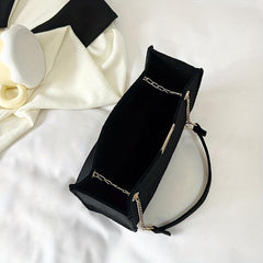 Felt Crossbody Bag Chain Shoulder Handbag