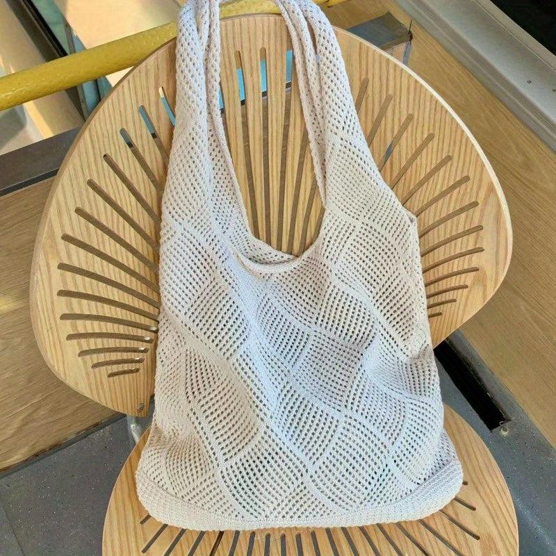 Summer Beach Hollow Hobo Bag Large Capacity Tote Bag Women's Casual Shoulder Bag