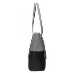Contrast Tote Bag Large Capacity Handbags Women's PU Shoulder Bag