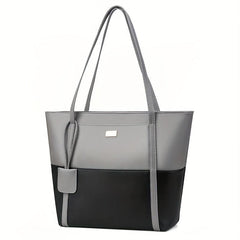 Contrast Tote Bag Large Capacity Handbags Women's PU Shoulder Bag