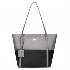Contrast Tote Bag Large Capacity Handbags Women's PU Shoulder Bag
