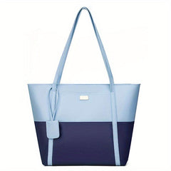 Contrast Tote Bag Large Capacity Handbags Women's PU Shoulder Bag