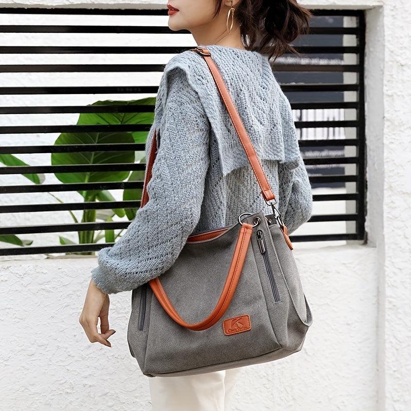 Canvas Tote Bag Large Capacity Crossbody Bag Handbag