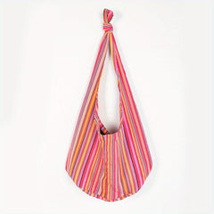 Retro Boho Linen Shoulder Bag Slouchy Style Underarm Hobo Purse