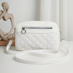 Quilted Shoulder Bag Casual PU Leather Crossbody Bag Women's Phone Storage Bag