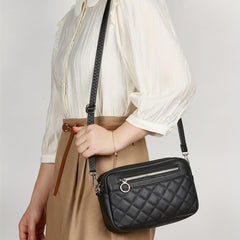 Quilted Shoulder Bag Casual PU Leather Crossbody Bag Women's Phone Storage Bag