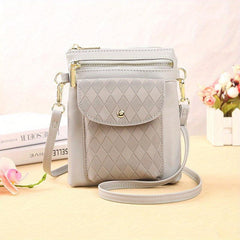 Argyle Pattern Square Crossbody Bag