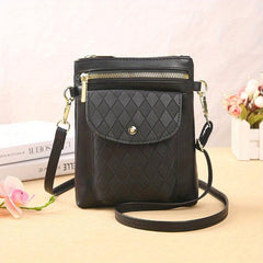 Argyle Pattern Square Crossbody Bag