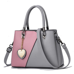 Embossed Pendant Decor PU Leather Shoulder Bag
