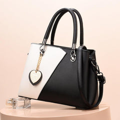 Embossed Pendant Decor PU Leather Shoulder Bag