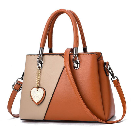 Embossed Pendant Decor PU Leather Shoulder Bag