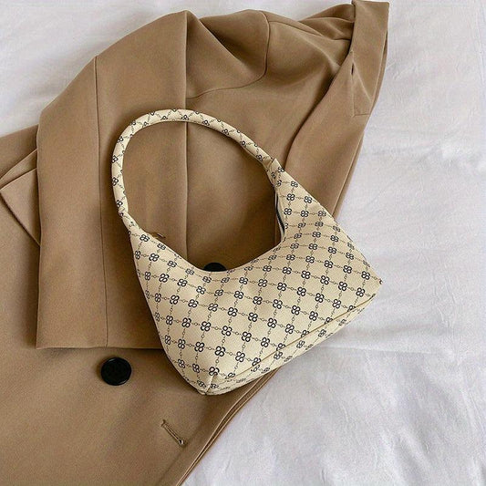 Geometric Crescent Bag Retro Shoulder Handbag & Clutch Purse