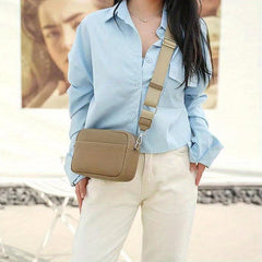 Minimalist Shoulder Bag Crossbody with Wide Strap