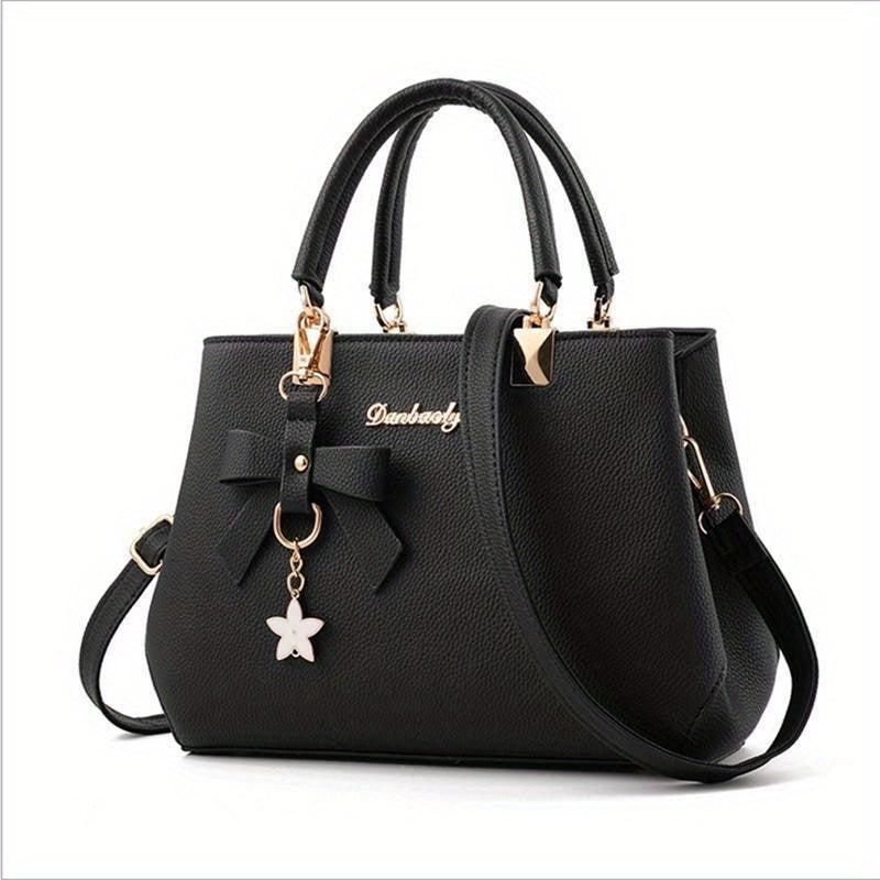 Casual PU Leather Shoulder Bag With Zipper Women's Crossbody Bag