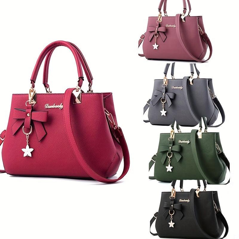 Casual PU Leather Shoulder Bag With Zipper Women's Crossbody Bag