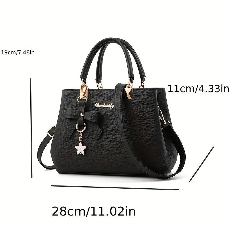 Casual PU Leather Shoulder Bag With Zipper Women's Crossbody Bag