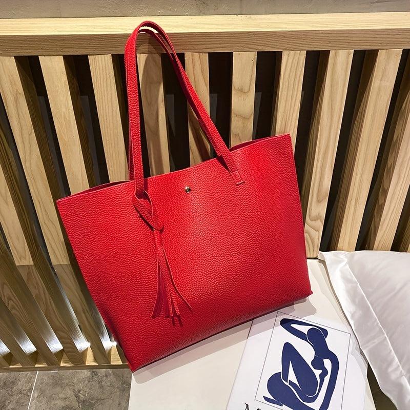 Lychee Pattern Tote Bag Shoulder Bag Handbags Work Shopping