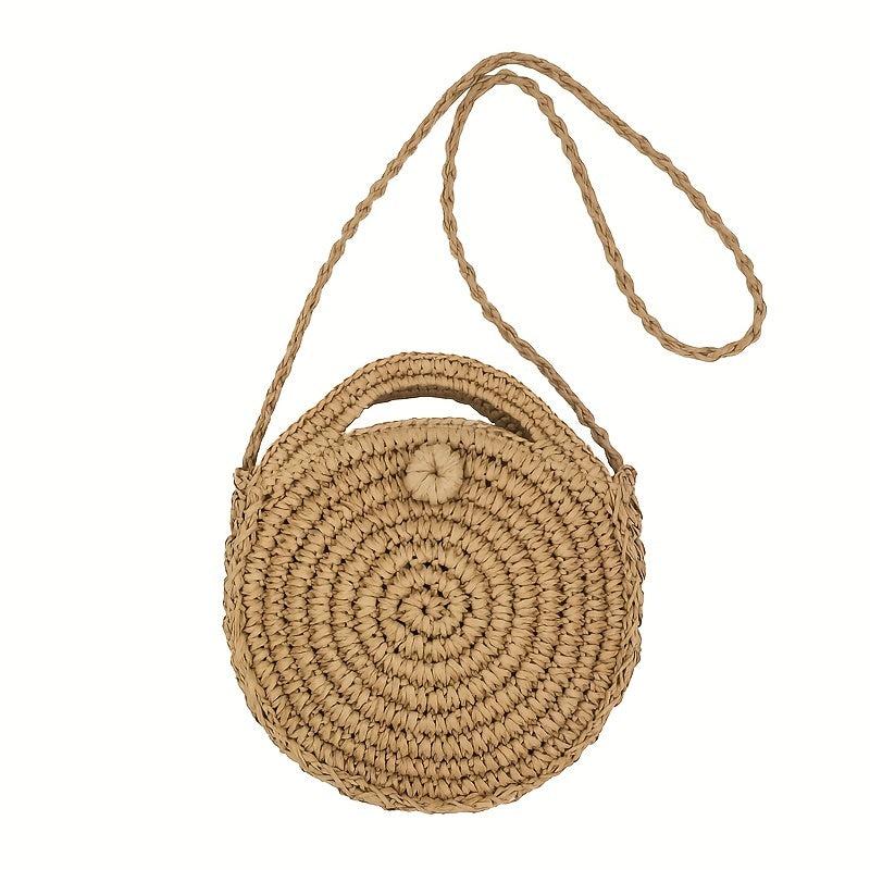 Straw Crossbody Bag Summer Travel Woven Handbag