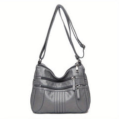 PU Leather Shoulder Bag Women's Pocket Purse Casual Travel Crossbody Bag