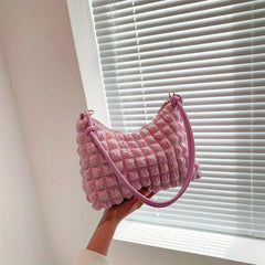 Minimalist Ruched Shoulder Bag