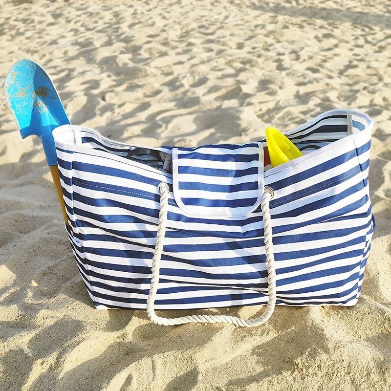 All Over Pattern Tote Shoulder Bag Lightweight Beach Storage Bag