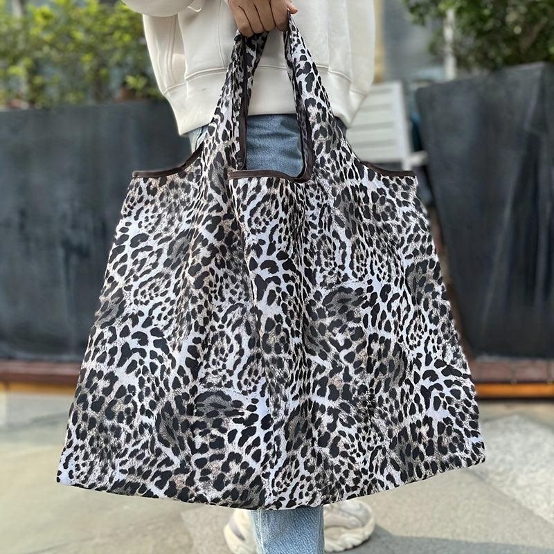 Cartoon Printed Nylon Tote Bag Reusable Grocery Shopping Foldable Large Capacity