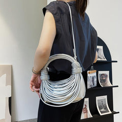 Braided Knotted Hobo Bag Small Handbag Crossbody Bag